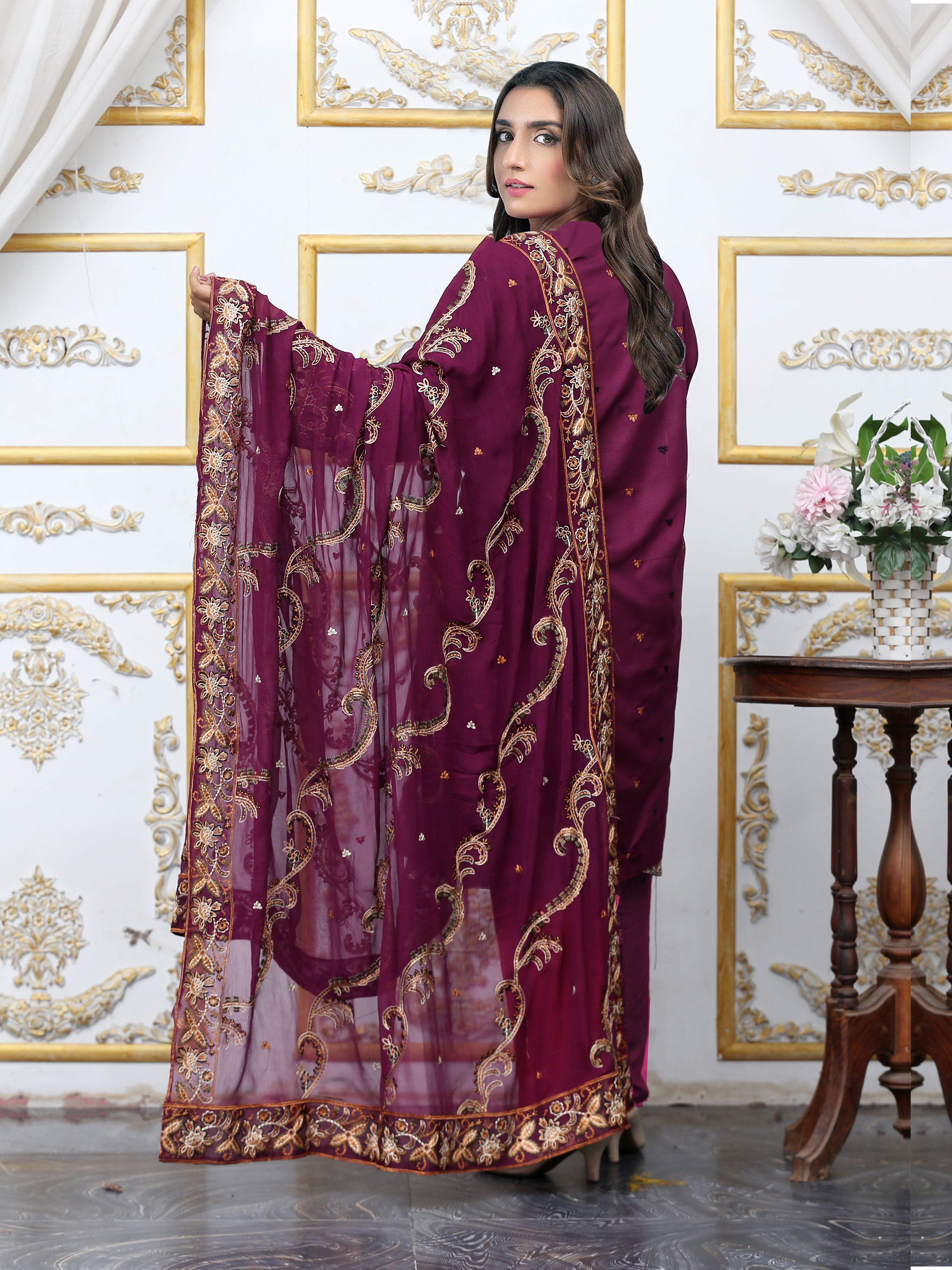 POSHAK 832-E (Unstitched Doria Viscose Collection)